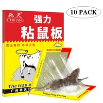 덫 쥐 트랩 두더지 포획틀 멧돼지 망 3 10pcs 마우스 보드 끈적 끈적한 접착제 고효율 설치류 버그 포수 해충 제어 거부 무독성 친환경, 10팩