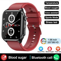스마트워치 등산시계 러닝시계 마라톤시계 남자 혈당 ECG + PPG 블루투스 통화 시계 방, 레드