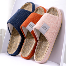 거실화 층간소음 미끄럼방지 린넨슬리퍼/여름용거실화 통기성 땀흡수, SSH네이비(남성용XL)