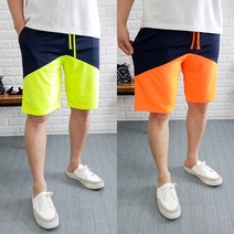코코로맨틱 남자 형광 트레이닝 밴딩 반바지 6종