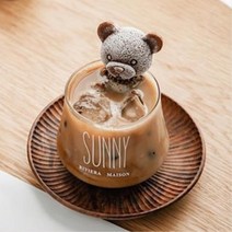 실리콘 곰돌이 아이스 메이커 얼음틀 2개 아이스트레이 트레이 아이스몰드 몰드 위스키얼음 냉동얼음틀