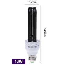 자외선살균기 방역소독기 자외선소독기 E27 15/20/30/40W UV 자외선 형광 블랙 라이트 CFL 전구 램프 220V, 01 Straight 13W_02 220V