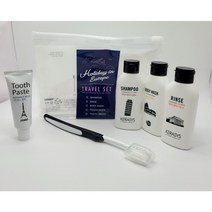 애경 유럽여행 세면도구 5종세트, 샴푸 린스 바디워시 치약 치솔 5종세트