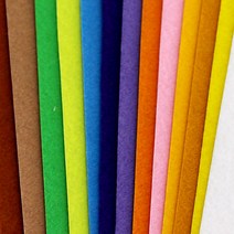 [문구조아] 대원 칼라 펠트 원단 롤 펠트지 비접착 낱장 밝은(형광)연두, 8개