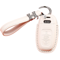 키에티 아우디 럭셔리 가죽 키케이스 + 키체인, 아우디 C타입, 아이보리