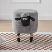 양스툴 신발 의자 수납 벤치 화장 가정용 낮은 귀여운 단단한 나무 발판 션 체어, 회색 Big Sean 이동식 및 빨 두꺼운 천