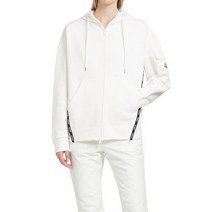 몽클레어 여성 자켓 로고 후드 집업 오프화이트 22FW 8G00030 809KX 034