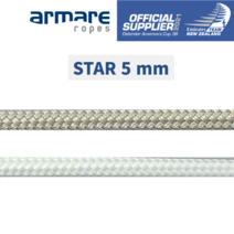 아마레 스타 5미리 요트 로프 시트 헬리어드 폴리에스터 코어, 실버그레이