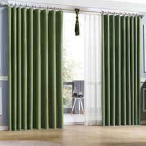 시우데코 100% 국내생산 암막커튼 2p+커튼봉+커튼끈+후사고리