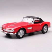 1956 BMW 507 로드스터 컨버터블 클래식카 1대24 자동차 미니카 모형 다이캐스트 청년K쇼핑, 레드 (닫힘)