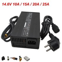 인산철배터리 14.6V 10A 15A 20A 25A 30A LiFePO4 배터리 스마트 충전기 4S 12V LFP 철 인산염 Ebike 에너, 08 Crocodile clip_04 14.6V 25A