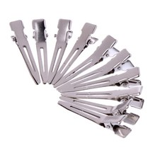 10pc 단일 Prong 악어 머리 클립 활 DIY 빈 머리핀 여자 Duckbill 클립 그립 핀 쥬얼리 만들기 액세서리