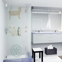 데코밍샵무점착유리시트_전통창호무늬4_유리문시트지_글라스시트지, 2.황금고양이