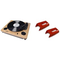 아이온 오디오 Archive PT01-RS2 LP 레코드 플레이어 USB Port Built-in 스피커 & Replacement Needles 2 Pack, 단일옵션