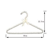 아름다운 진주 옷걸이 블링 다이아몬드 보우 의류 랙 벨트 스카프 옷장 홀더, [02] 5pcs, [01] White-40cm
