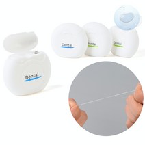 SOCEAN 국산 휴대용 잇몸 마사지 플라그제거 치간실 40M 치석 제거기 임플란트 스틱 치실 잇몸 마사지 틀니 칫솔 구강 치아 세척기 치간 세정기 휴대용 미니 칫솔 치간실 클리너 치똥 제거, 무향 - 굵은실