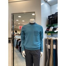 링스 골프 부분 와플 조직의 캐시미어 방풍 스웨터 L11B3SN101BL