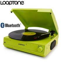 LP턴테이블 LoopTone 33/45/78 RPM 블루투스 비닐 LP 레코드 플레이어 턴테이블 내장 스피커 헤드폰 잭 및, 01 220V-240V