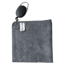 1pc 블랙 골프 타월 골퍼 코튼 습식 및 건식 양서류 후크 공 청소 개폐식
