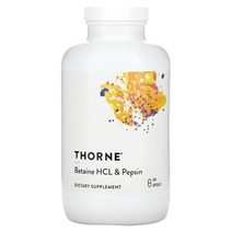 Thorne (쏜) Thorne 베타인 HCL & 펩신 캡슐 450정, 4개