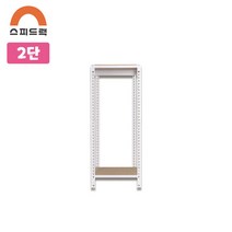 스피드랙 무볼트 조립식 앵글 철제 선반 2단 500 x 400 x 600, 블랙/12mm 강화 MDF 보드
