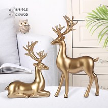 럭셔리 황금 말 보석 조각상 장식상 인테리어 소품 선물용 집들이 진급 개업, 05.E