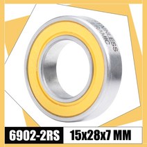 【베어링】 6902-2rs 스테인레스 15287mm 1pc abec-3 6902 rs dtswiss 350 자전거 허브 전면 후면 허브 휠 세라믹 볼, 없음