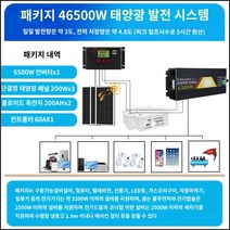 킹마이크로 6500W ( 태양광 발전 시스템) 패널 가정용 고 출력 220V 에어컨 발전 모바일 전원, 단품