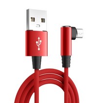usb micro cable 3a 90도 팔꿈치 데이터 케이블 충전기 코드 for samsung xiaomi 휴대 전화 액세서리 고속 충전 usb 케이블, 빨간색, 0.25m