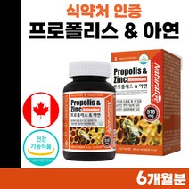 캐나다 직수입 프로포리스 프로폴리스 아연 플라보노이드 17mg 분말 골드 고함량 식약청 인증 아연 고용량 약 3개월분 PROPOLIS 포르폴리스 폴라보노이드 여성 남자 항산화 도움, 90캡슐 x 2개 (6개월분)