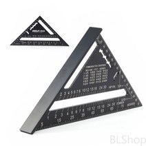 검정색 알루미늄 철 목공용 직각자 각도자 삼각자 목공자 18CM 목공자 목공용삼각자