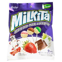 밀키타 어쏘티드 밀크 롤리팝, 81g, 1개