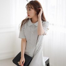 Lovely 라운드원피스 코튼원피스 도트원피스 카라원피 라운드원피스 코튼원피스 도트원피스 카라원피스 PK원피스 미니원피스 뒷지퍼원피스 러블리원피스 진주단추원피스 데이트원피스