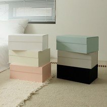 접이식 고급 선물 상자 싸바리 자석 큰 대형 의류 포장 박스 패키지 (S/M/L), M (365x260x135mm), 파우더 민트