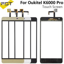 터치패널 OUKITEL K6000 Pro 터치 스크린 유리 패널 5.5 인치 센서 렌즈 도구 접착제, Black No Tools