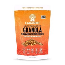 라칸토 Lakanto Cinnamon Almond Crunch Granola 노슈가 애디드 그래놀라 시나몬 아몬드 크런치 11oz(312g), 1개, 312g
