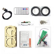 스피커부품 1set abs diy 전자 키트 쉘 블루투스 스피커 부품 투명 아크릴 쉘, 보여진 바와 같이, 01 As Shown