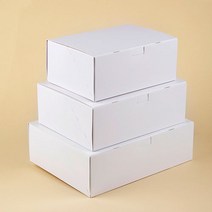 팩맨 원터치상자 10개 선물상자 포장용품 쿠키 케이크 마카롱 베이킹 답례품, 10매, 화이트 (중)