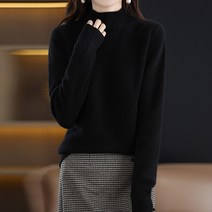 라페나 여성 슬림 목톨라 니트 티