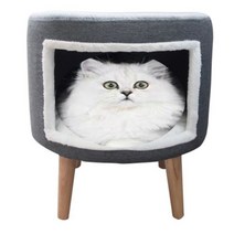 데코쿡 고양이 숨숨집 스툴의자, 챠콜