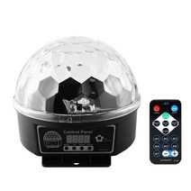 꾸미고 LED 무대 조명 DJ 디스코 파티 클럽 크리스탈 매직 볼 스테이지 18W RGB AC110V-220V DMX512, 미국 플러그, Black