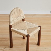 빈티지 라탄의자 레트로감성 로프체어 카페 거실 인테리어, 월넛우드