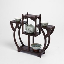 전통찻집 인테리어선반 찻잔 그릇수납장 홈인테리어 화초장