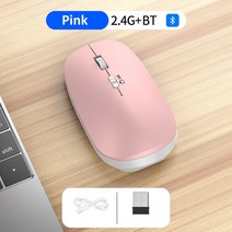 펜 마우스 펜마우스 손목보호 전자펜 HKZA-충전식 블루투스 무선 2.4GHz USB 1600DPI 컴퓨터 노트북 태블릿 PC 맥북 게임, [02] 분홍색