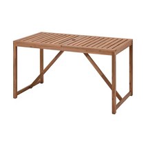 이케아 NAMMARO 넴마뢰 야외테이블 140x75cm 4인식탁 책상 데스크 정원테이블 피크닉, 라이트스테인 브라운_805.112.00