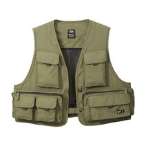 다이와 2023 남성 피싱 베스트 조끼 DV-3423 낚시 메쉬, 올리브