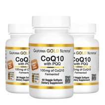 캘리포니아골드뉴트리션 코큐텐 PQQ 코엔자임q10 코큐텐 100mg 60베지소포트젤 3세트(2+1)