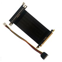 PCIE 3.0x16 90도 GPU 라이저 케이블 RTX 그래픽 카드 x99 서버 큰 6P 전원 공급 장치 Bitcoin 마이닝, 01 180 Degree_06 30cm