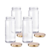 미르코리아 유리병 일자형 300 골드캡, 300ml, 4개입