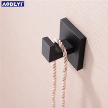 욕실젠다이 젠다이 욕실 하드웨어 세트 블랙 목욕 가운 후크 수건 레일 랙 바 선반 화장지 홀더 칫솔 홀더 욕실 액세서리 욕실선반 18, 협력사, 로브 후크
